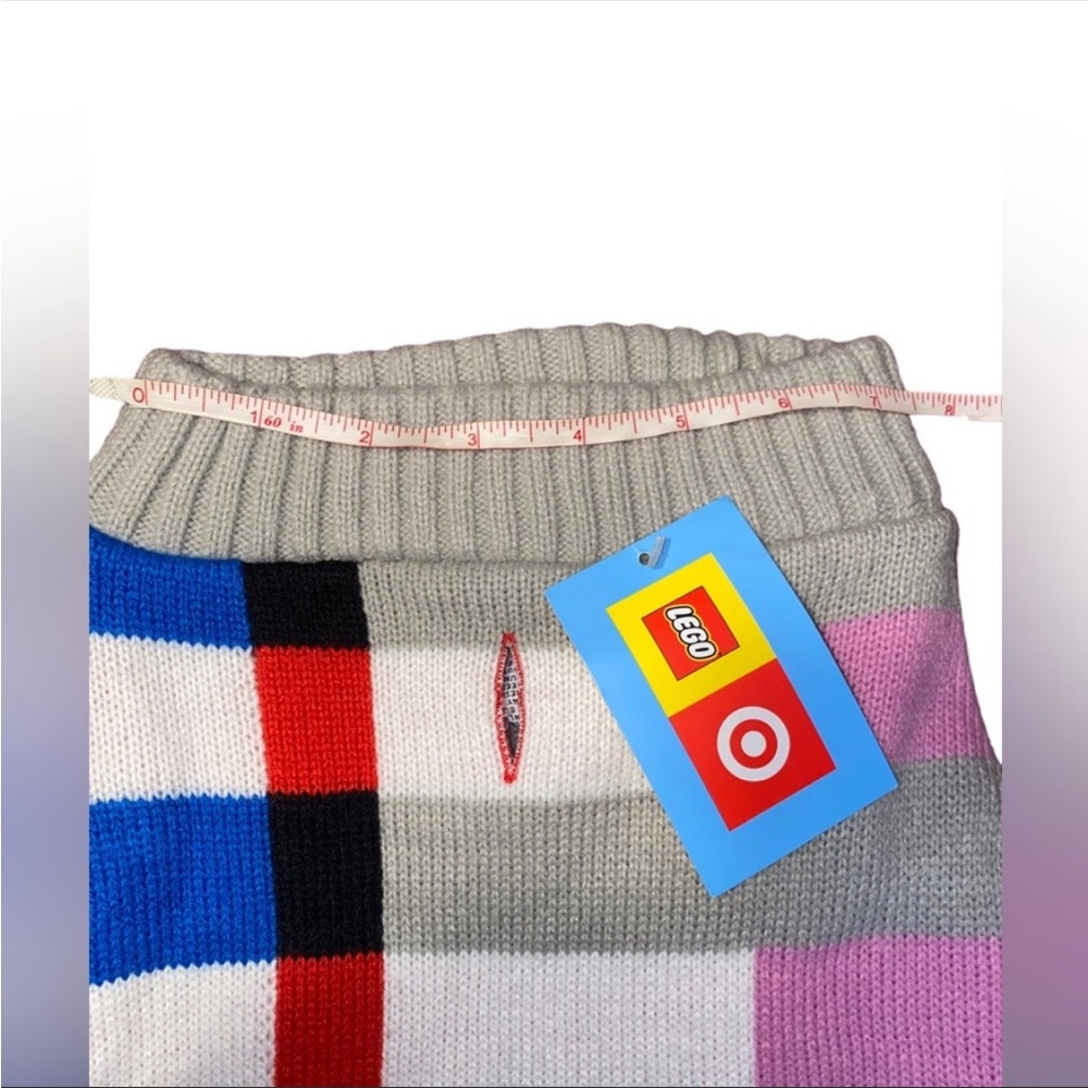 Official LEGO Collection Dog Color Block Striped Sweater - Size Medium NWT - Picture 6 of 9